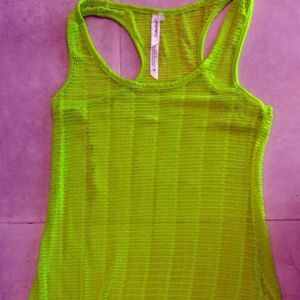 Cristinalove Long Fridge Neon Mesh Tank